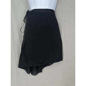90s Vintage Capezio Ballet Skirt Black Wrap Adjustable Womens Small Dance